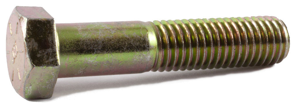 3/4-16 x 7 Grade 8 Hex Cap Screw Yellow Zinc Plated Domestic USA (10)