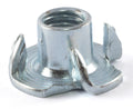 10-24 x 5/16 Tee Nut 4 Prong Zinc Plated