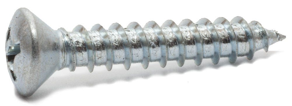 12 x 1 Phillips Oval Sheet Metal Screw Zinc Plated