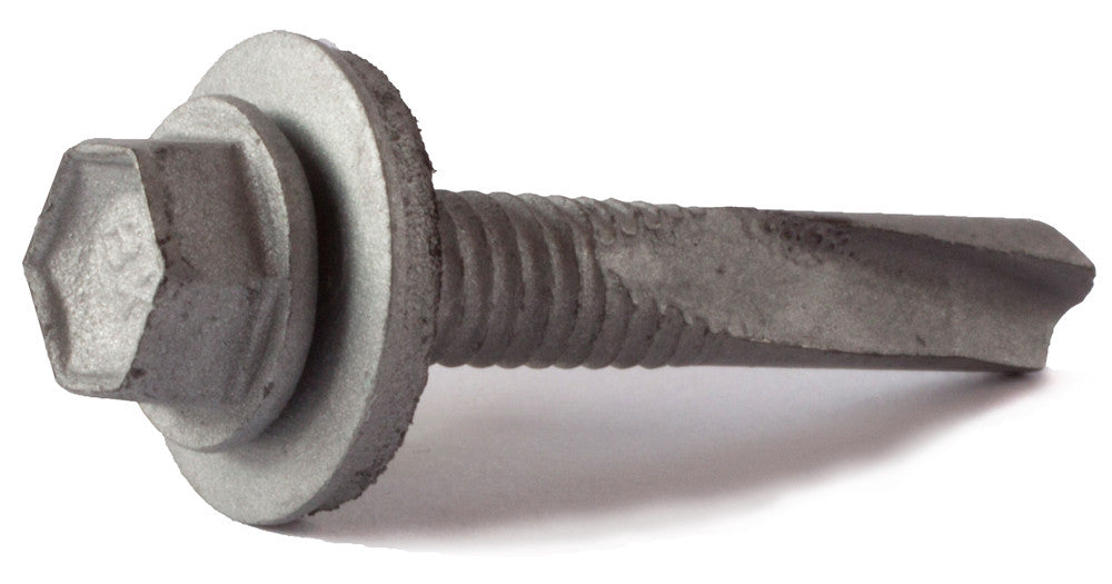 12-24 x 1 1/4 Hex Washer Head TEKS® Self Drilling Screw (T5) Climaseal® w/ Bonded Washer