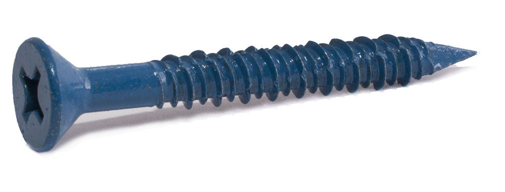 3/16 x 1 1/4 Phillips Flat Concrete Screw Blue