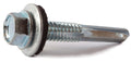 12-24 x 1 1/4 Hex Washer Head Self Drilling Screw TEK 5 w/ Neo Washer Zinc Plated