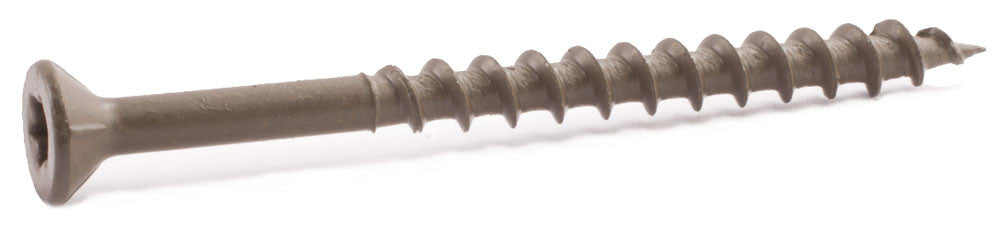 8 x 2 Star Flat Decking Screws w/ Nibs W.A.R. Coated Type 17 - Carton (3,500)