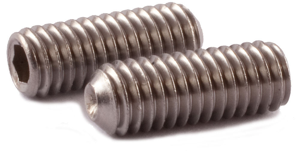 M10-1.50 x 16 Socket Set Screw Cup Point DIN 916 A2 (18-8) Stainless Steel