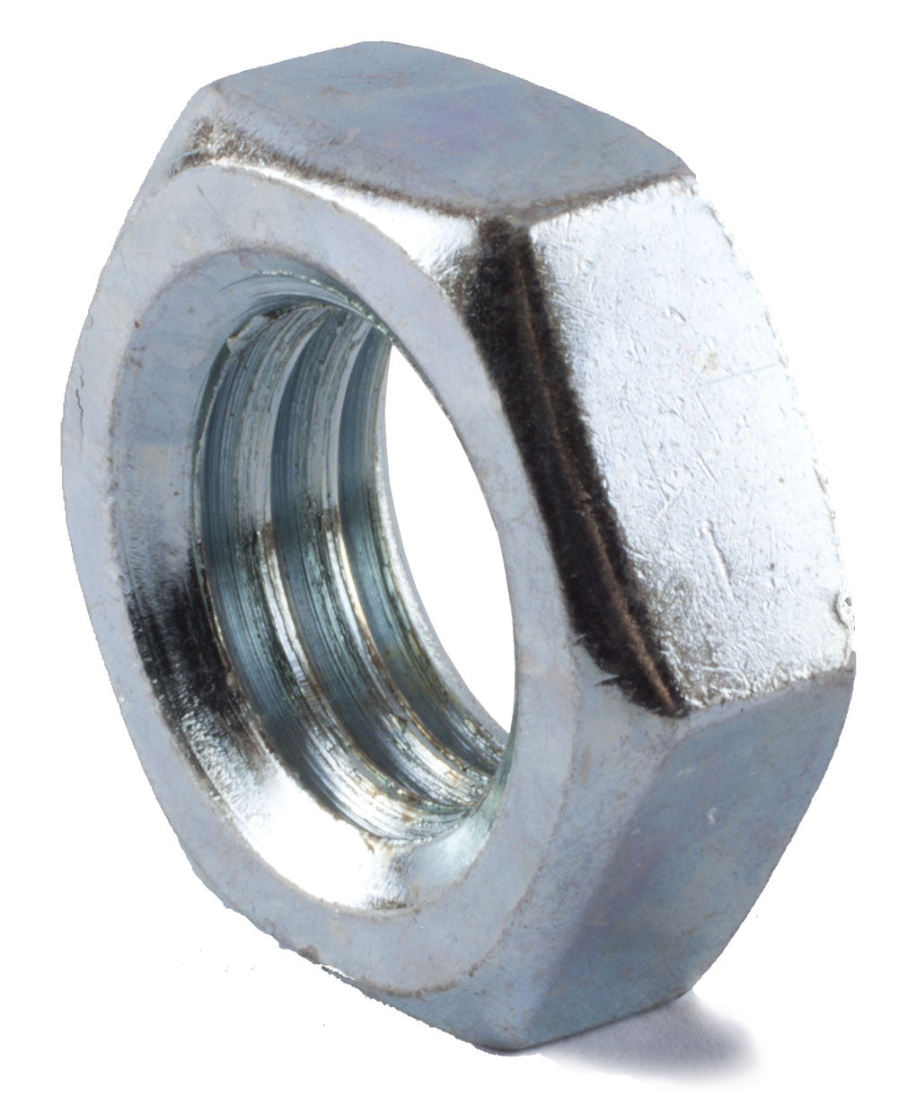1/4-28 Hex Jam Nut Zinc Plated