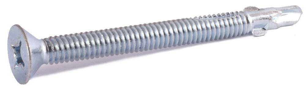 10-16 x 1 5/8 Phillips Flat Head Reamer with Wings Zinc Plated
