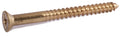 6 x 1 Phillips Flat Wood Screw Brass