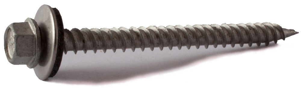 9 x 2 1/2 Hex Washer Head Pole Gripper Screw w/ Bonded Washer Strong-Shield™