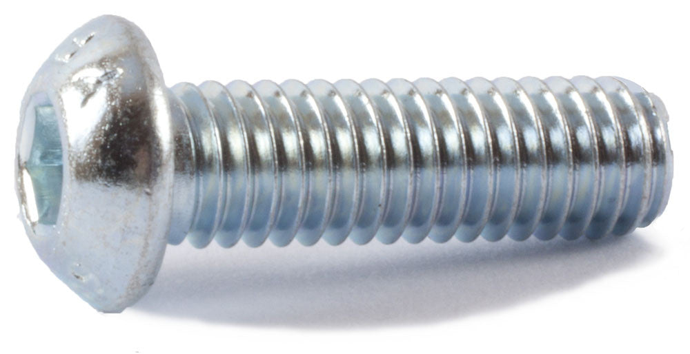 M4-0.70 x 8 Button Socket Cap Screw 12.9 ISO 7380 CR+3 Zinc