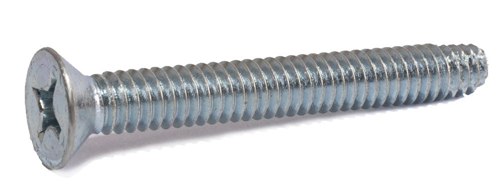 10-24 x 5/8 Phillips Flat Machine Screw Type F Zinc Plated