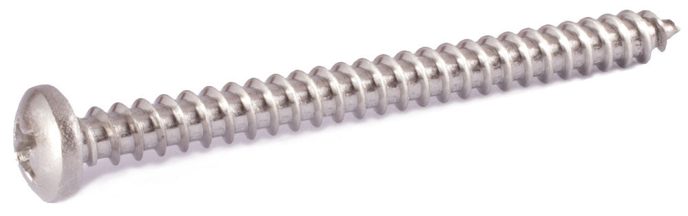 8 x 1 Phillips Pan Sheet Metal Screw 18-8 (A2) Stainless Steel