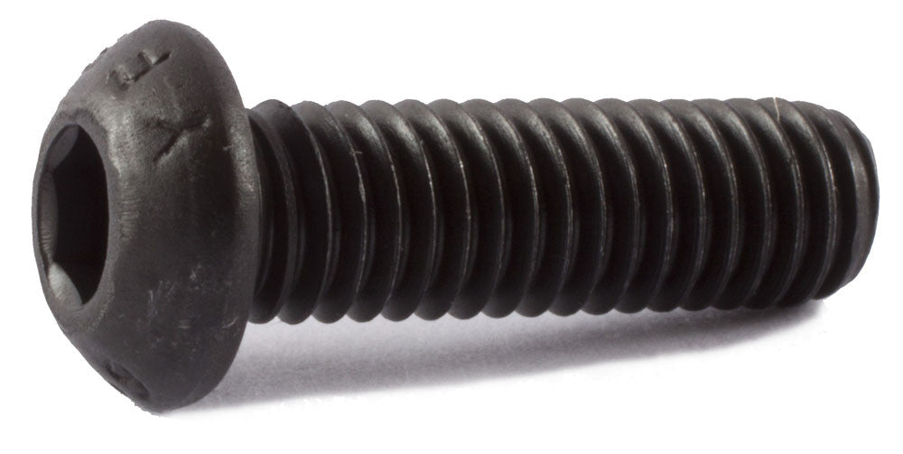 M10-1.50 x 14  Button Socket Cap Screw 12.9 Alloy ISO 7380 Black Oxide - Metric