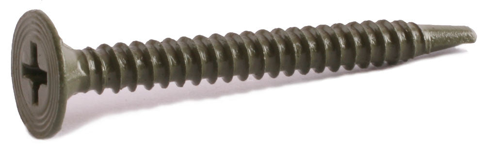 8 x 1 5/8 Phillips Wafer Self Drilling Cement Board Screws w/ Nibs Ruspert Coated - Carton (4000)