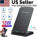 Qi Wireless Fast Charger Charging Pad Stand Dock For Samsung Galaxy iPhone Phone