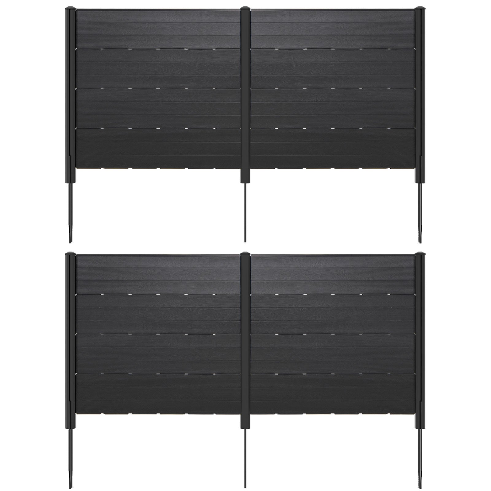 Outdoor Privacy Fence Screen with 5 Ground Stakes for Garden Yard Patio