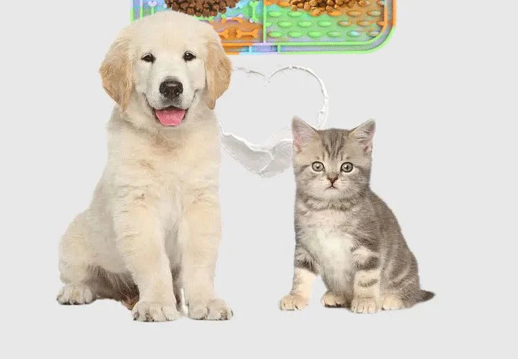 Silicone Pet Lick Mat | Slow Feeder Plate with Suction Cups for Dogs