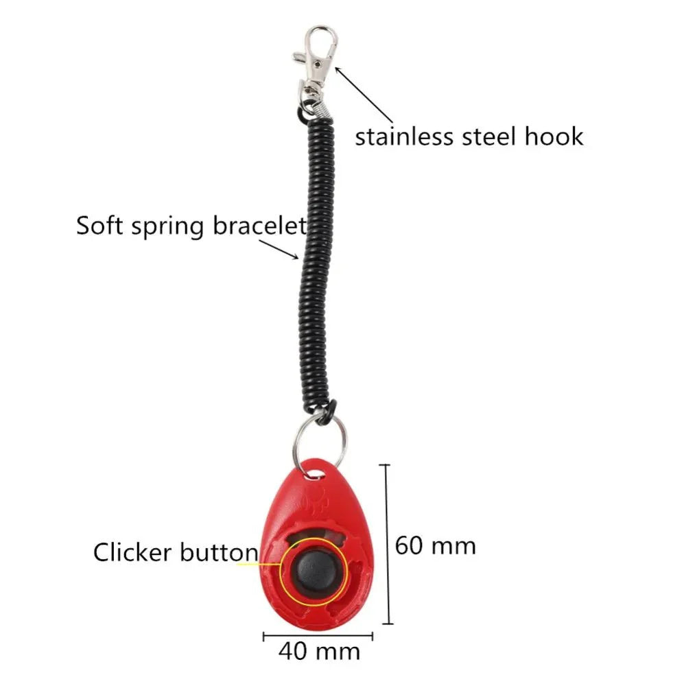 Pet Training Clicker with Adjustable Wrist Strap | Dog and Cat Training Aid