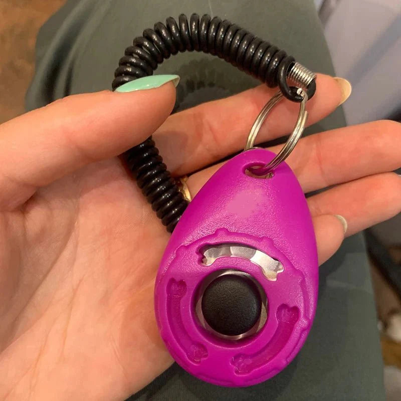 Pet Training Clicker with Adjustable Wrist Strap | Dog and Cat Training Aid