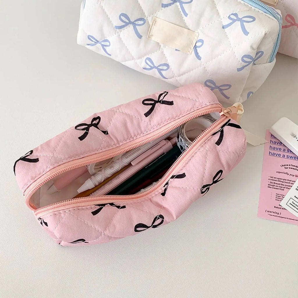 Plush Large Capacity Pencil Case | Cute Aesthetic Stationery Pouch and Cosmetic Organizer