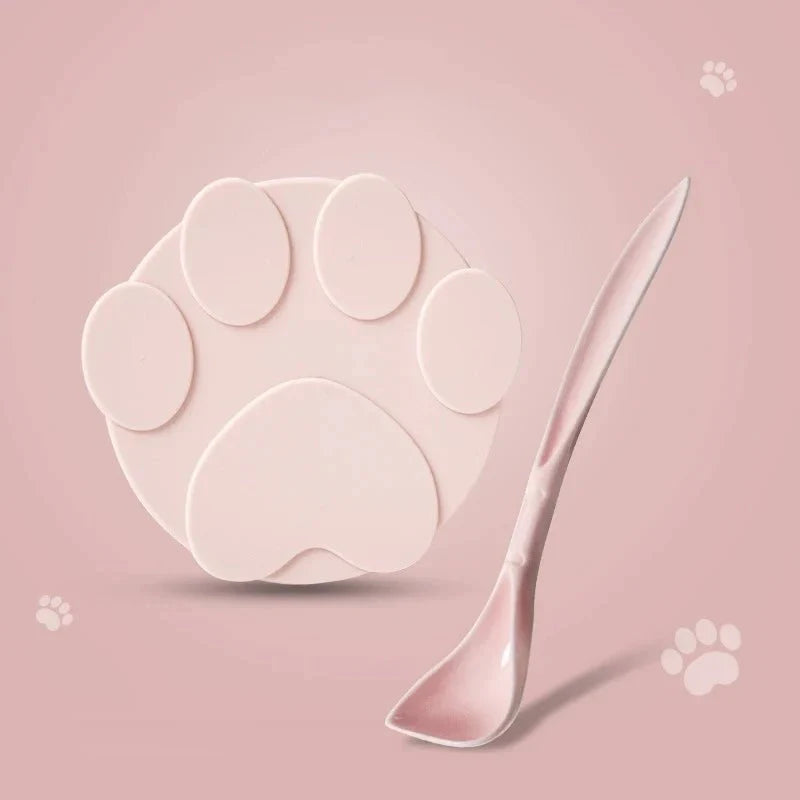 Portable Silicone Pet Food Lid and Spoon Set | 2-in-1 Can Cover and Sealer for Dogs and Cats