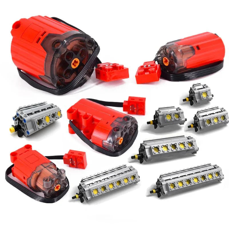 Motor and Electronics Kit | Educational DIY Accessories for Building Block Train