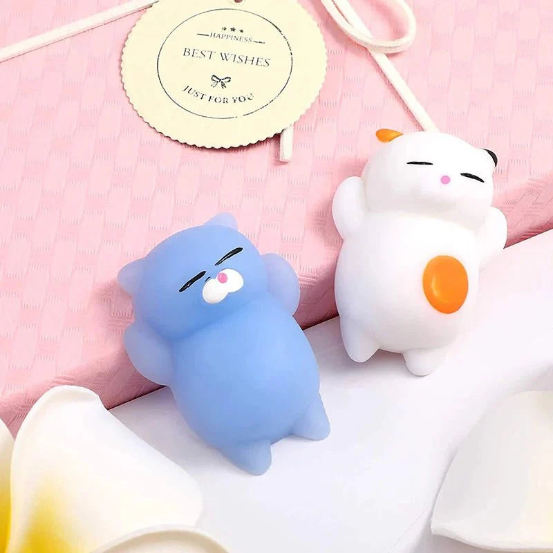 Random Kawaii Mochi Squishy Fidget Toy Set | Mini Soft Squeeze Toys for Stress Relief