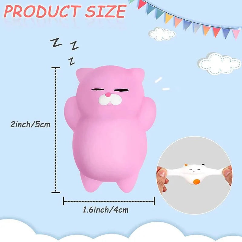 Random Kawaii Mochi Squishy Fidget Toy Set | Mini Soft Squeeze Toys for Stress Relief