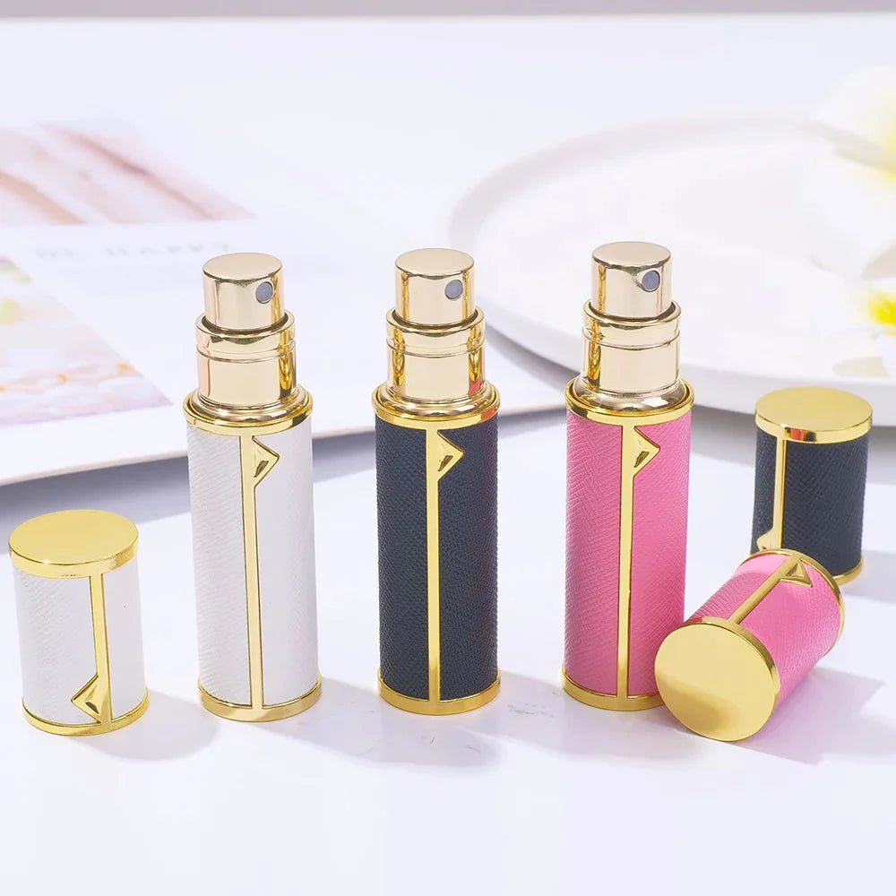 Refillable Perfume Bottle | 5ml Travel Spray Atomizer with PU Leather Case