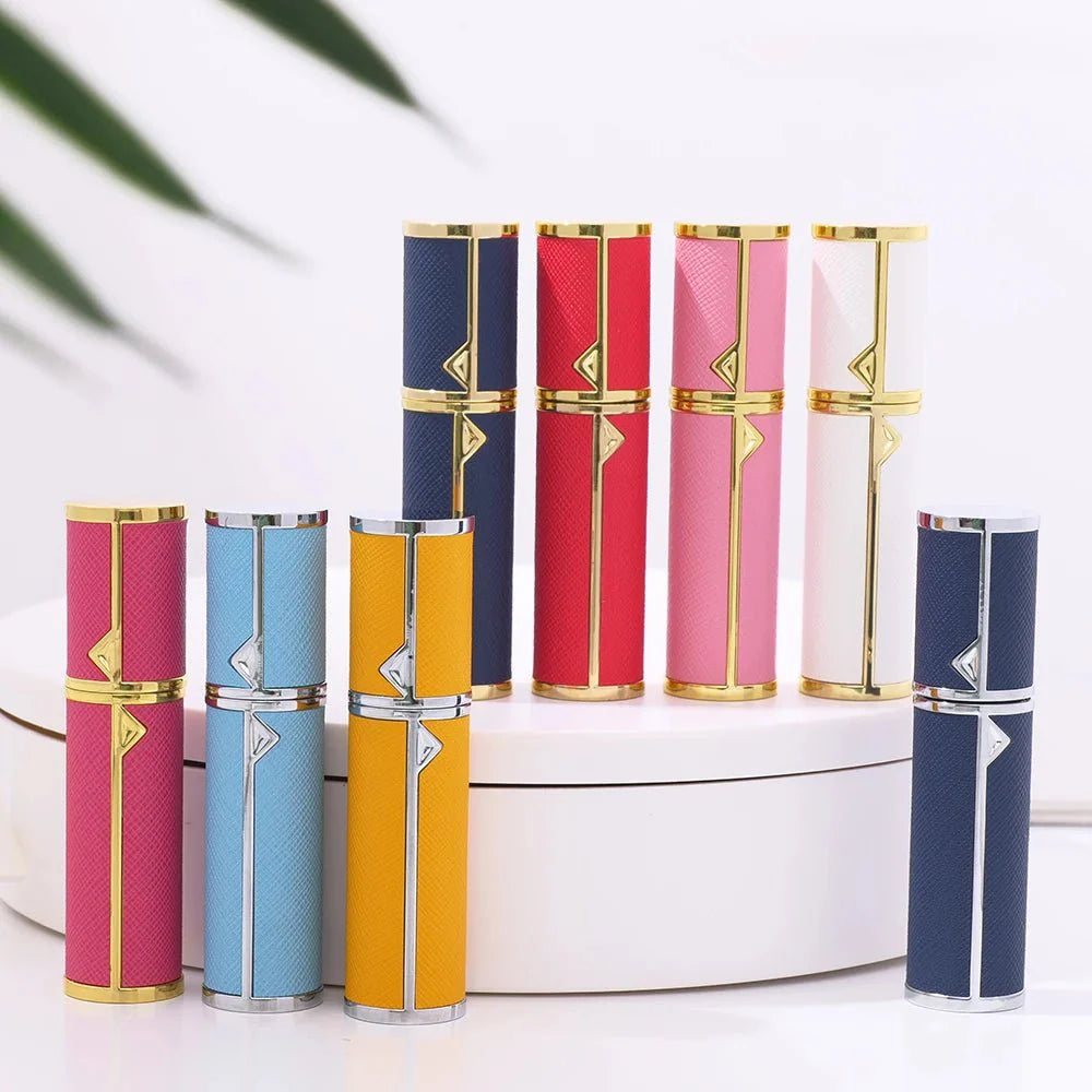 Refillable Perfume Bottle | 5ml Travel Spray Atomizer with PU Leather Case
