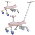 2-in-1 Kids Ride-on Push Car with LED Lighted Wheels