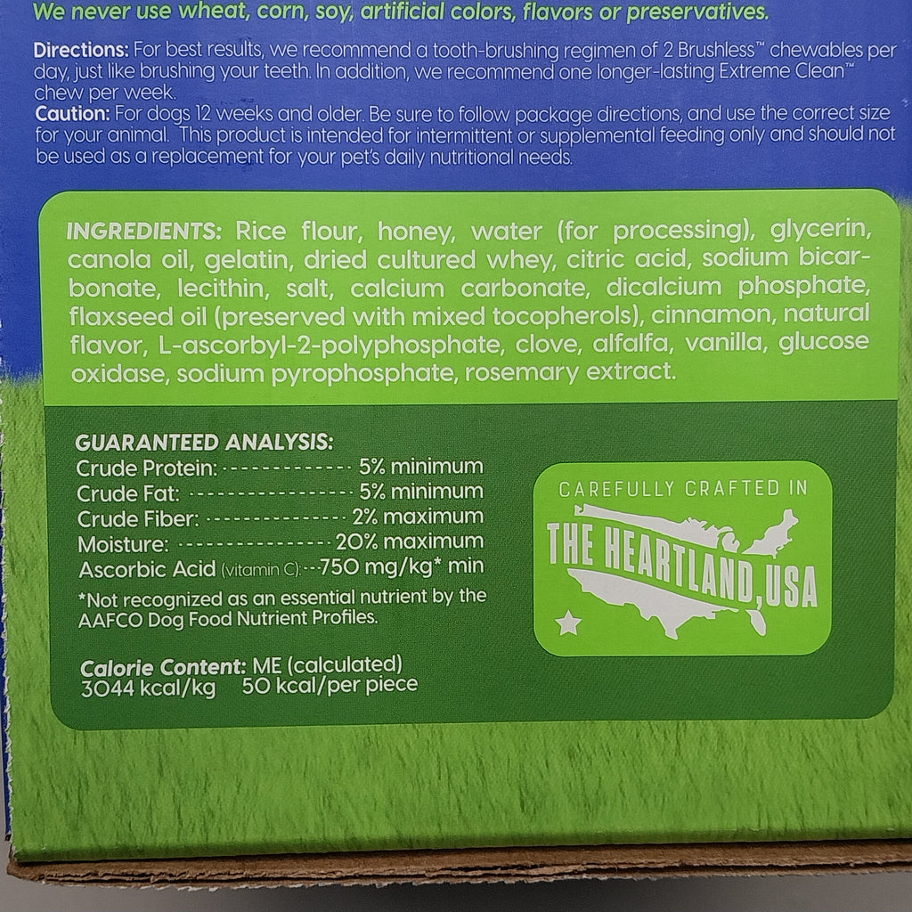 ARC Naturals Brushless Toothpaste for Dogs Med sz 20-40 lbs 60 ct per box BB:06/25