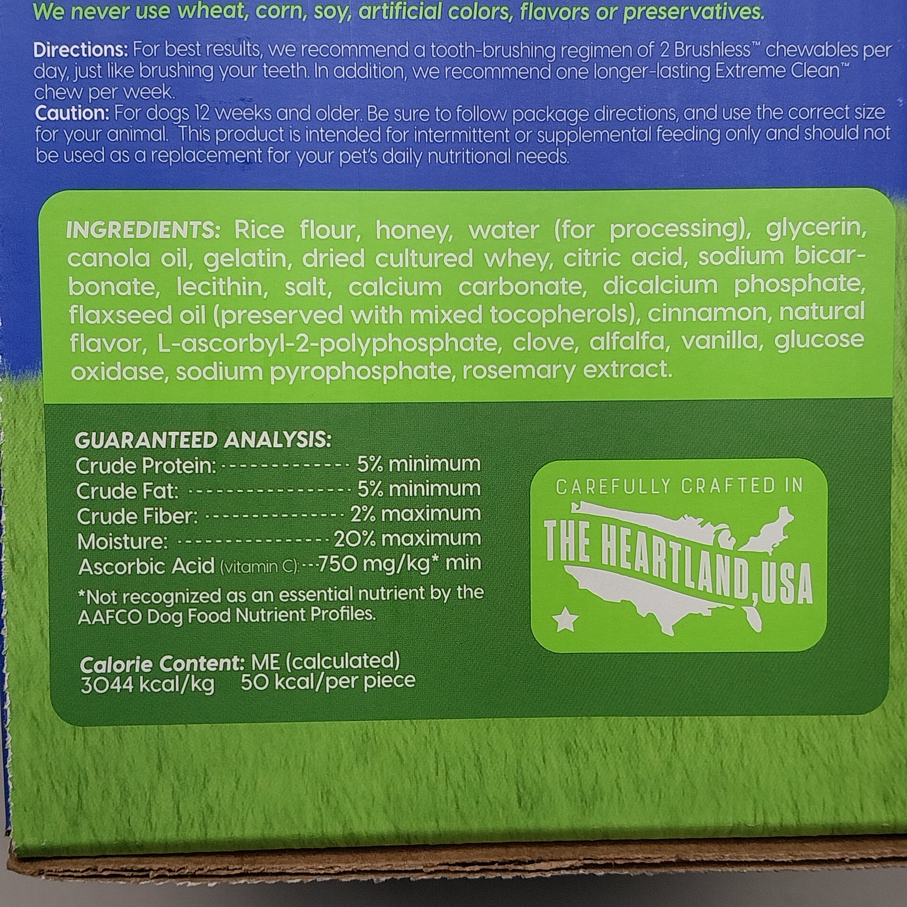 ARC Naturals Brushless Toothpaste for Dogs Med sz 20-40 lbs 60 ct per box BB:06/25