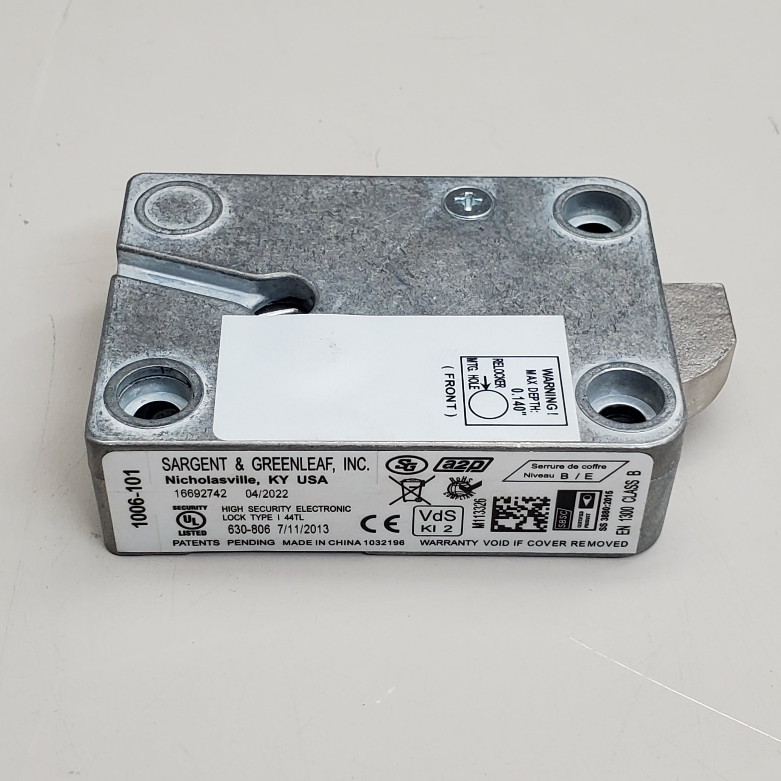 SARGENT & GREENLEAF Pivot Bolt Safe Lock Body Only 1006-101