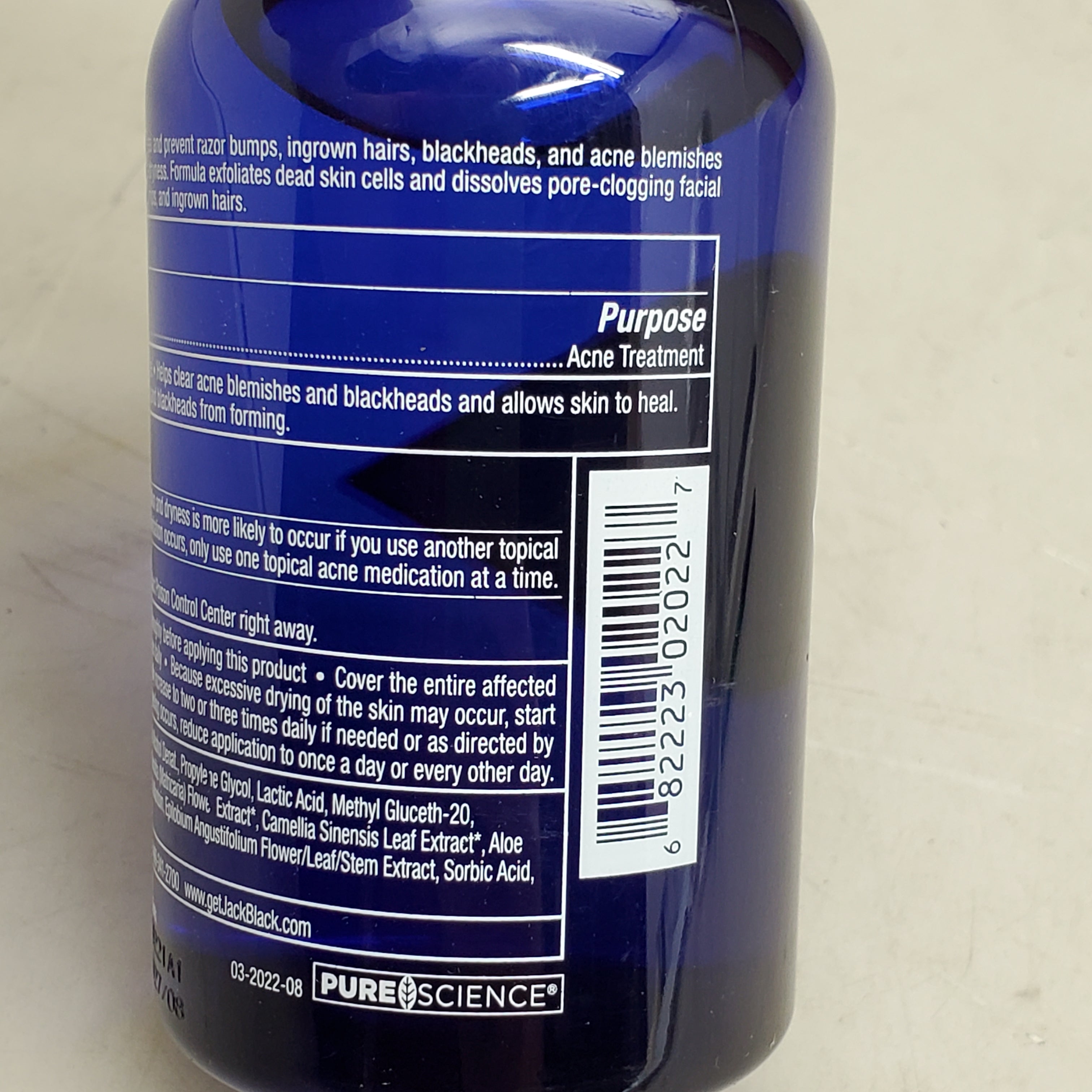 JACK BLACK Bump Fix Acne, Razor & Ingrown Hair Solution 6 Fl Oz BB 08/27