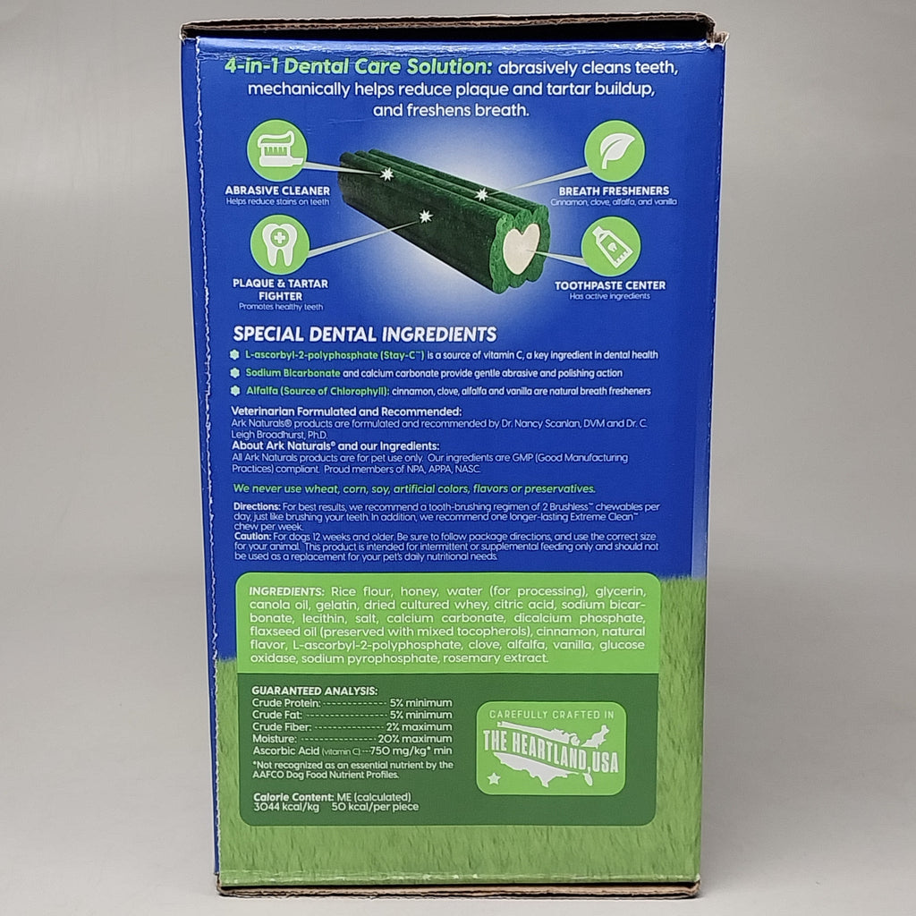 ARC Naturals Brushless Toothpaste for Dogs Med sz 20-40 lbs 60 ct per box BB:06/25