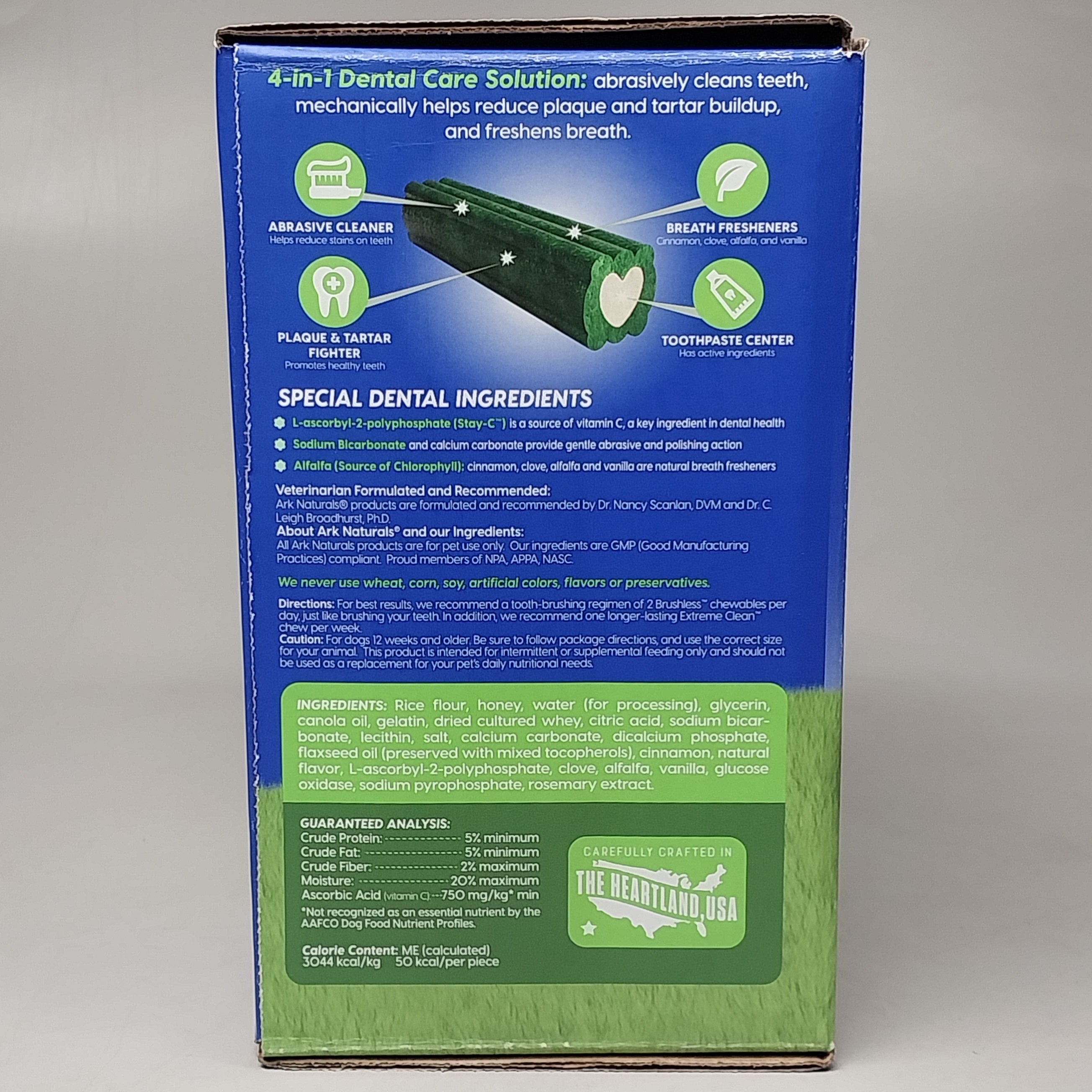 ARC Naturals Brushless Toothpaste for Dogs Med sz 20-40 lbs 60 ct per box BB:06/25