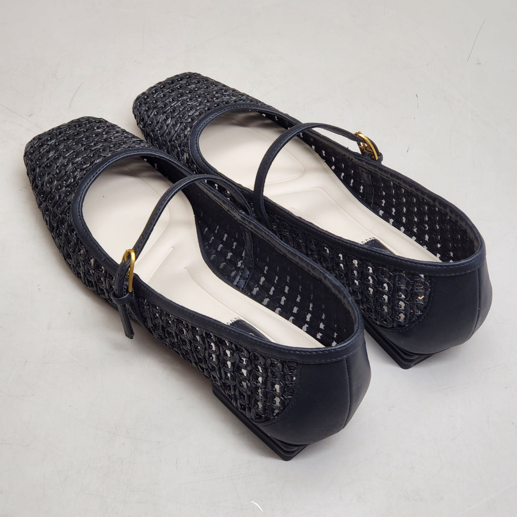 FRANCO SARTO L-Tinsley Mary Jane Women's Flat SZ M 7.5 Black