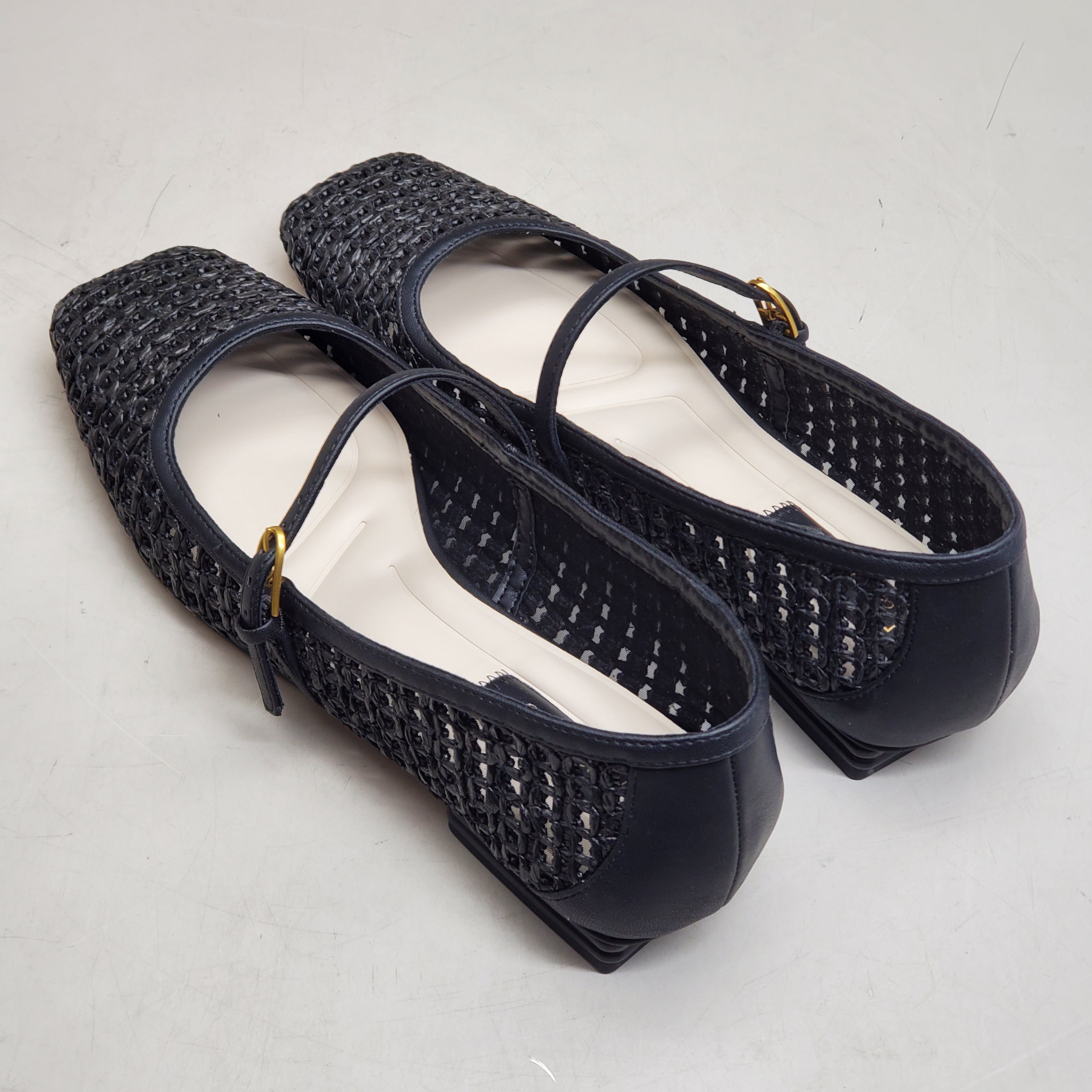 FRANCO SARTO L-Tinsley Mary Jane Women's Flat SZ M 7.5 Black