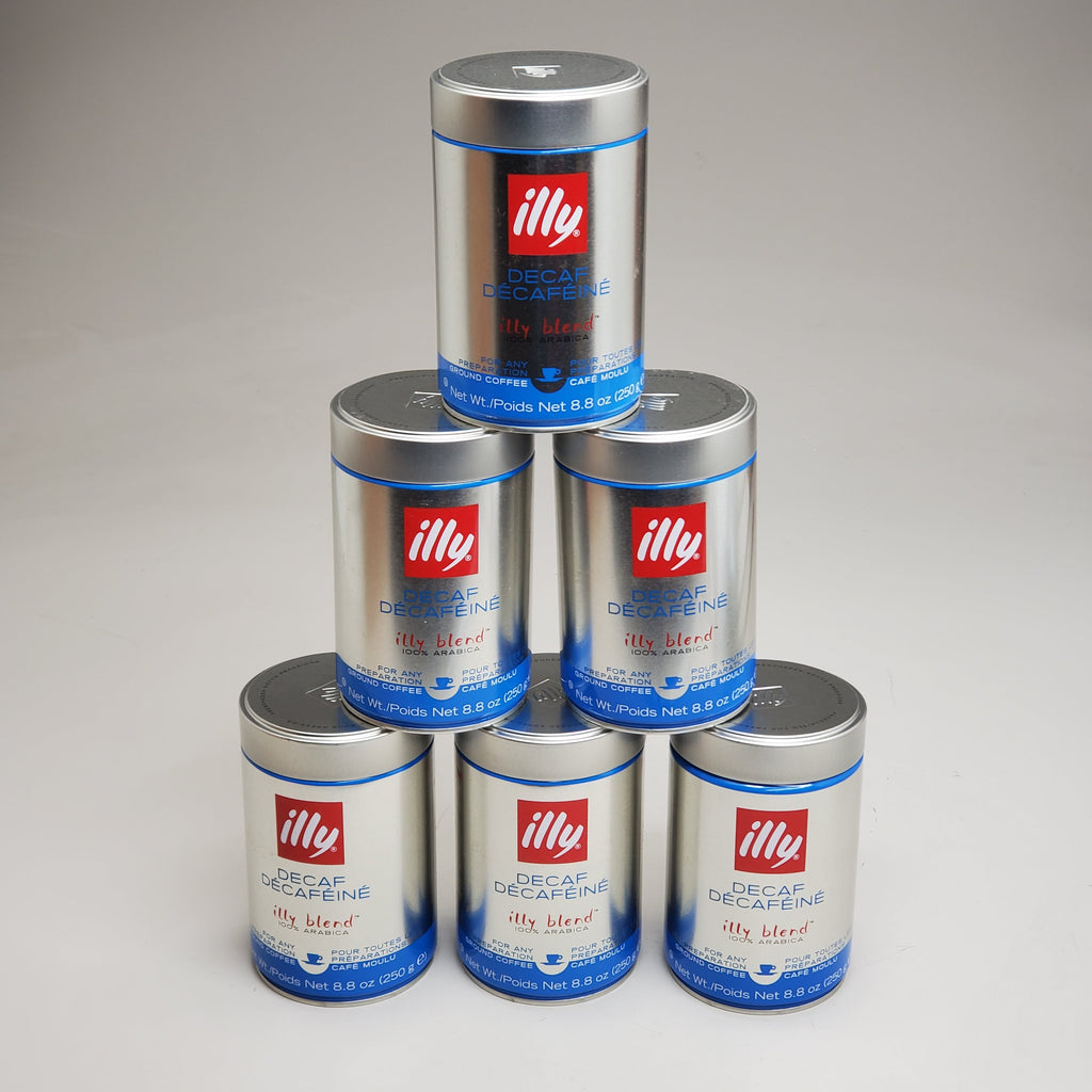 ILLY BLEND (6 PACK) Decaffeinated Roast Coffee Blend 100% Arabica 8.8oz Exp 6/25