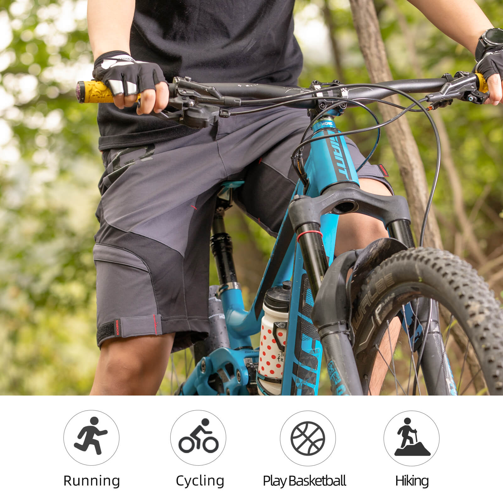 Men's MTB Shorts with Detachable 4D Padded Liner