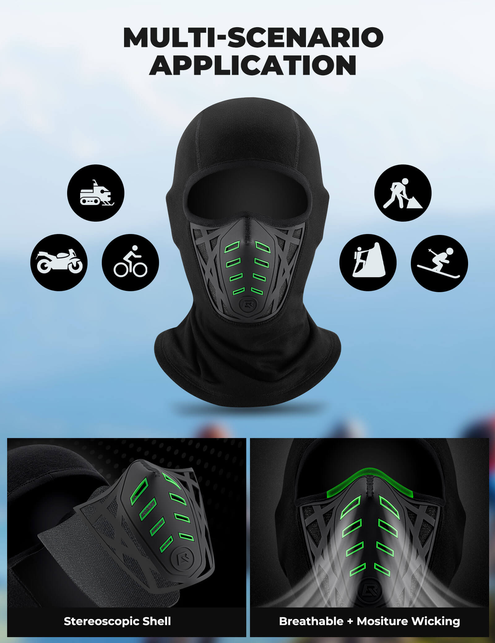 Thermal Balaclava Mask 3D Design