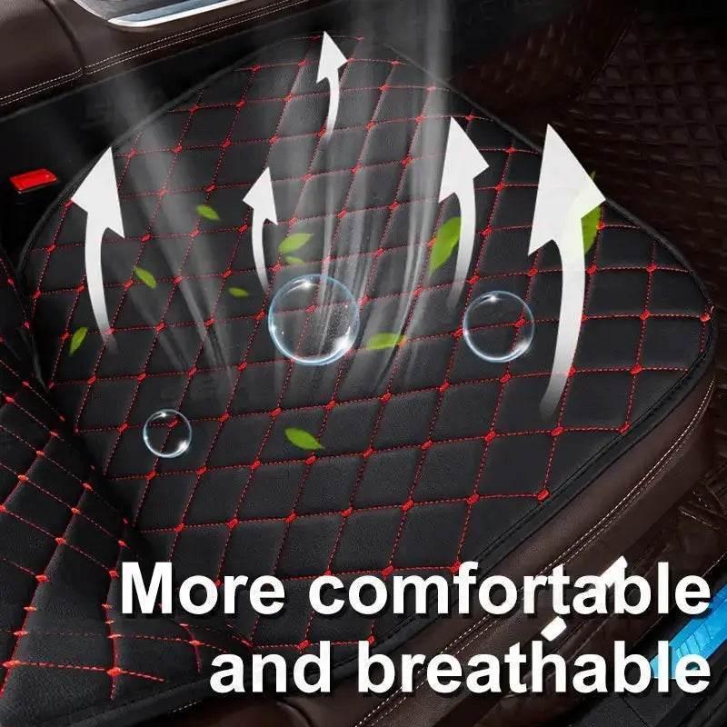 Black Quilted Leather Car Seat Covers