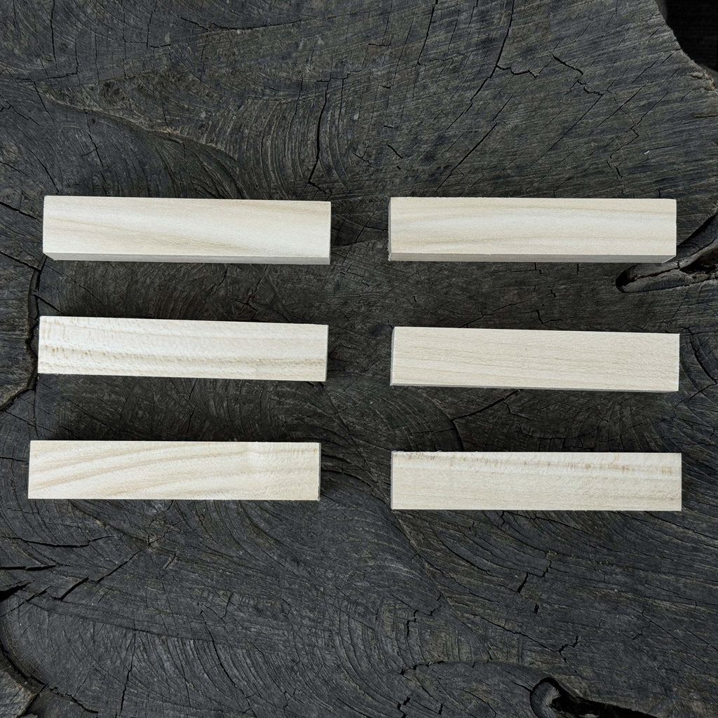 Set of 6 Linden Wood Carving Blanks, 10 x 2 x 2 cm (3.94 x 0.79 x 0.79 in)