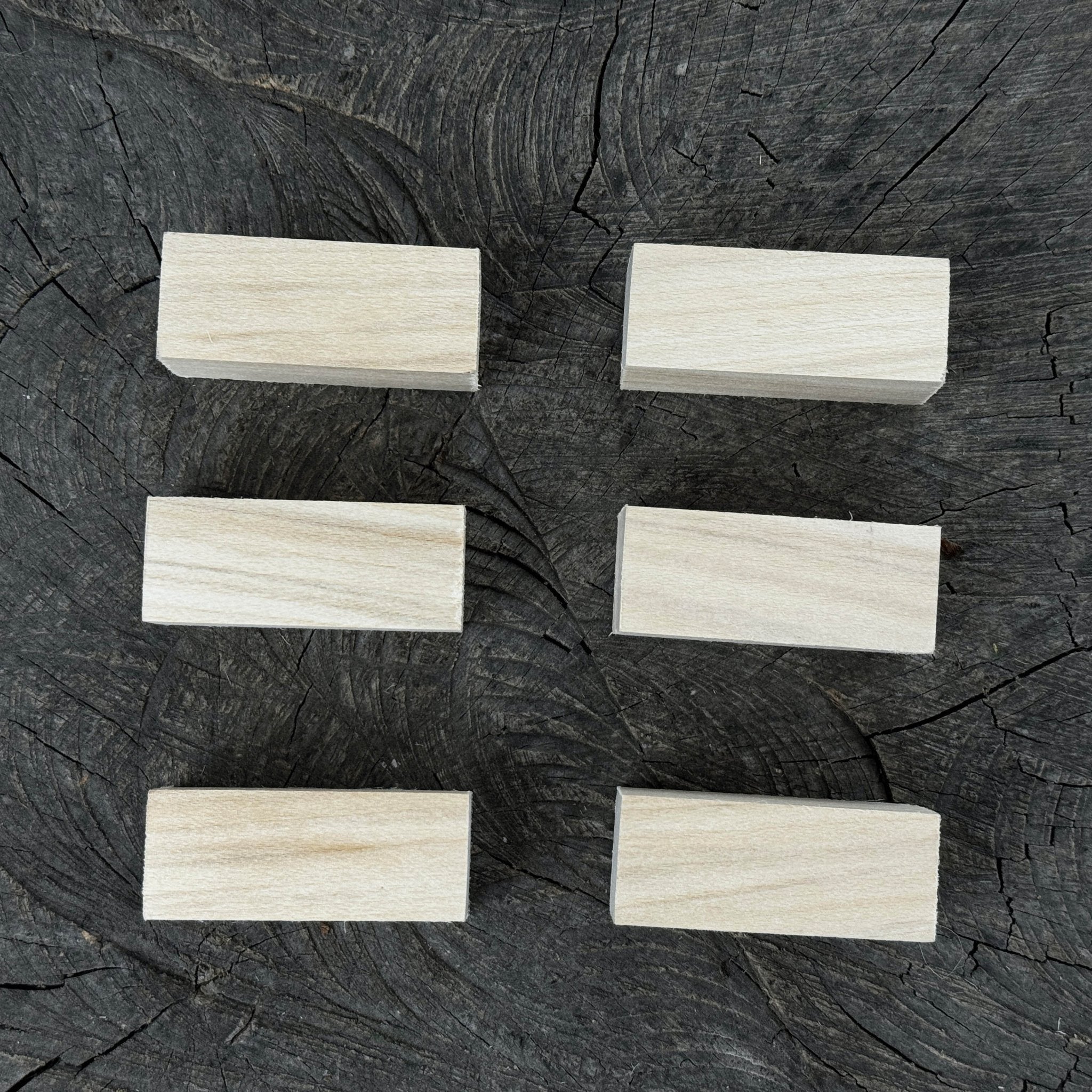 Set of 6 Linden Wood Carving Blanks, 5 × 2 × 2 cm (1.97 × 0.79 × 0.79 in)