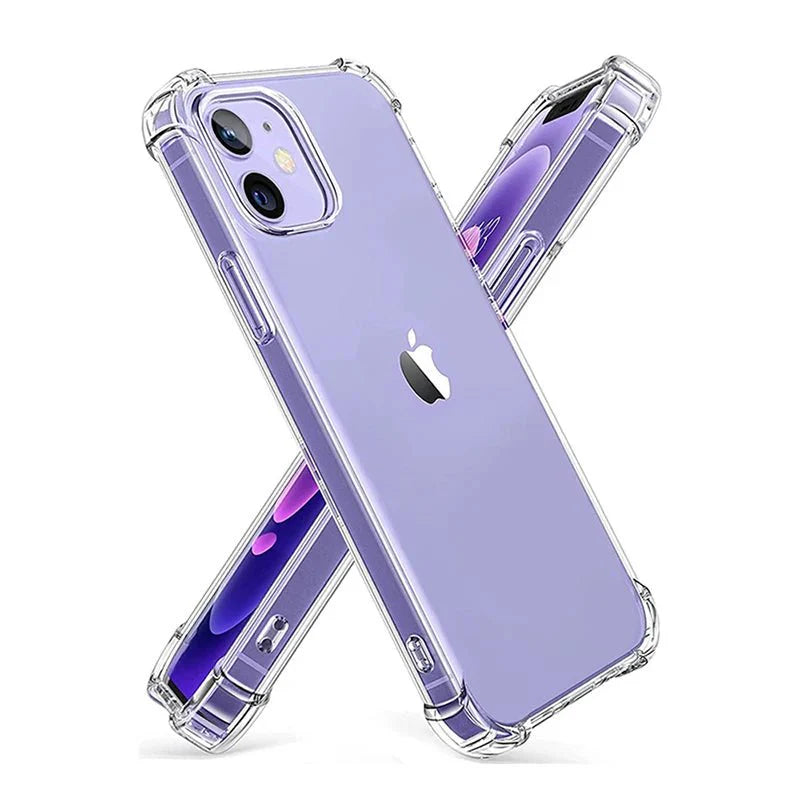 Shockproof Transparent Phone Case | Clear Silicone Bumper Cover for iPhone 5 to 15 Pro Max