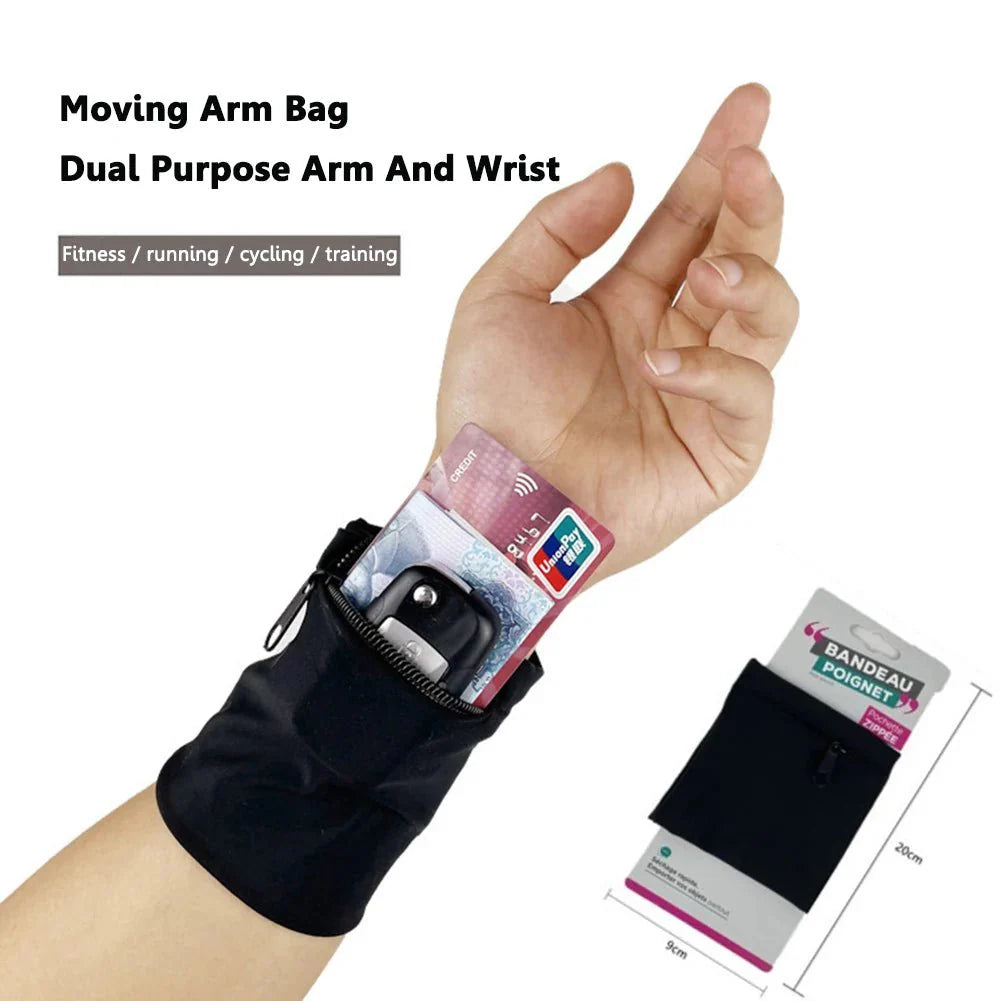 Wrist Arm Bag | Lightweight Nylon Running and Cycling Strap for Secure Storage