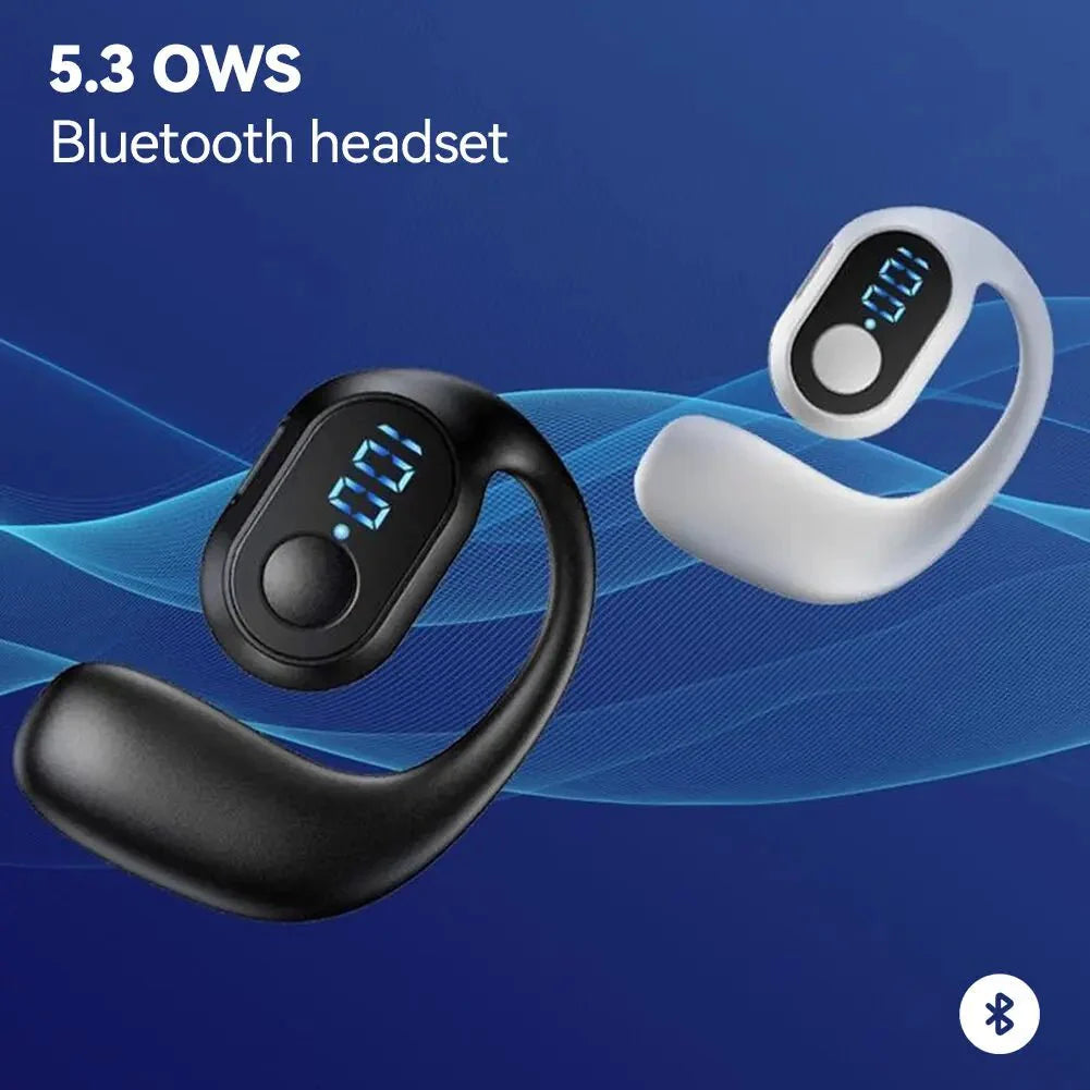 Single Ear Hanging Earphones | Wireless Bluetooth Sports Headset with Mic