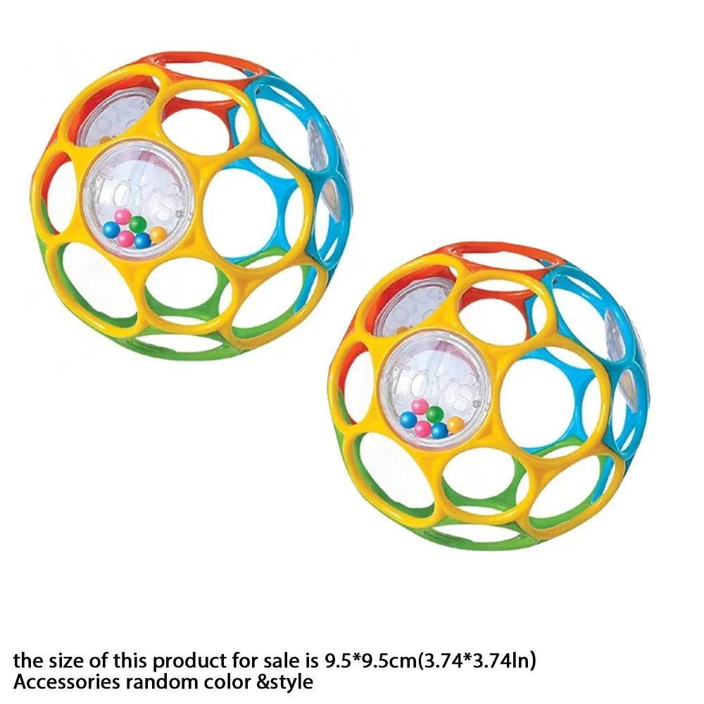 Soft Baby Grasping Rattle Ball | Sensory Development Toy with Bell for 0-24 Months