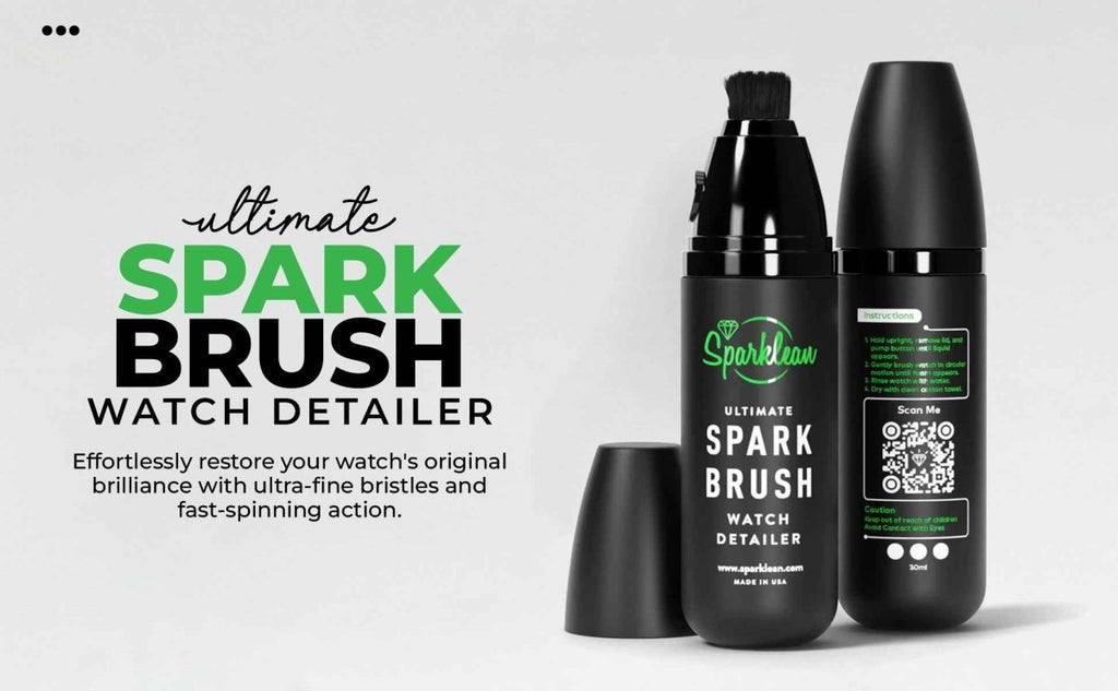 SparkBrush™ by Sparklean® — Soft-bristle cleaner for luxury watches & fine jewelry
