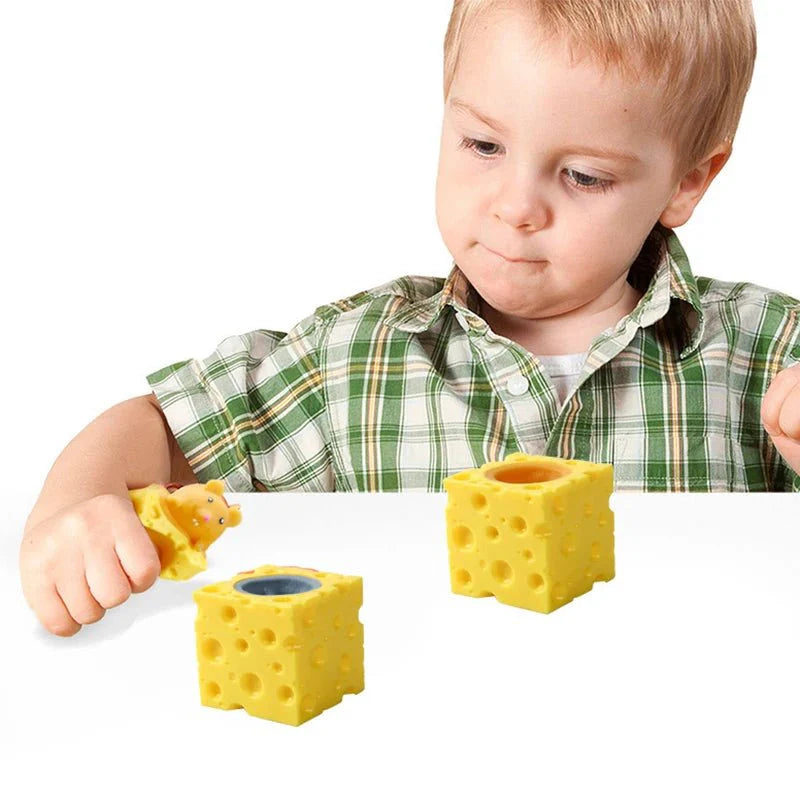 Cheese Mouse Stress Ball | Fun Squeeze Toy for Anxiety Relief